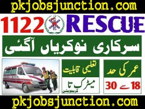 Sindh Emergency Rescue Service 1122 Jobs 2023 via PTS Apply online
