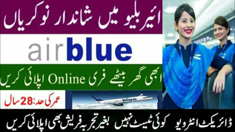 Air Blue Jobs Air hostess apply online