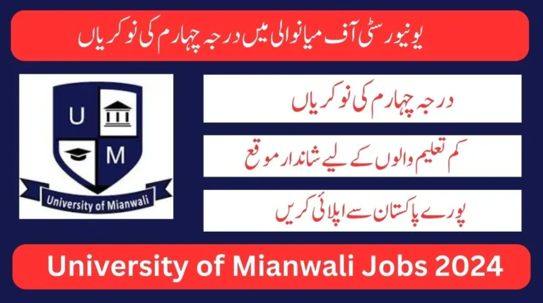 University of Mianwali Jobs 2024