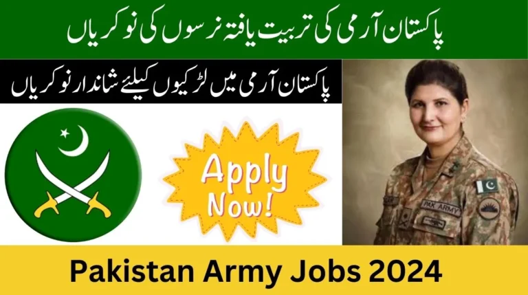 Pakistan Army Nursing Trained Nurses Jobs 2024