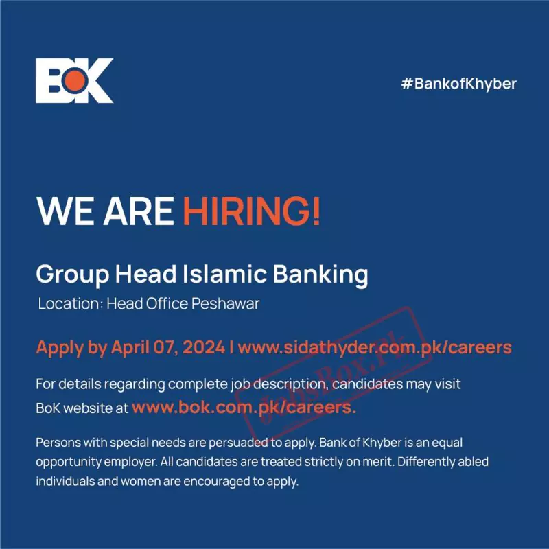 Bank of Khyber BOK Jobs 2024 Apply Online