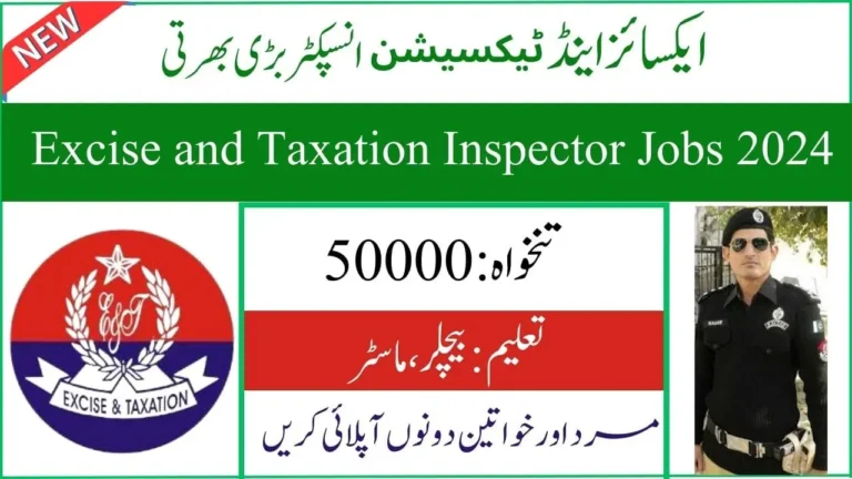 Excise And Taxation Inspector Jobs 2024
