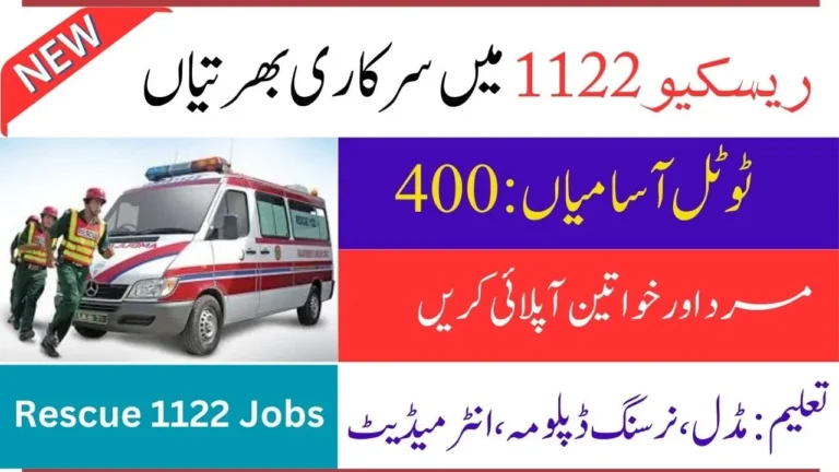 Rescue 1122 Jobs 2024 For Sindh Highway Rescue Operations