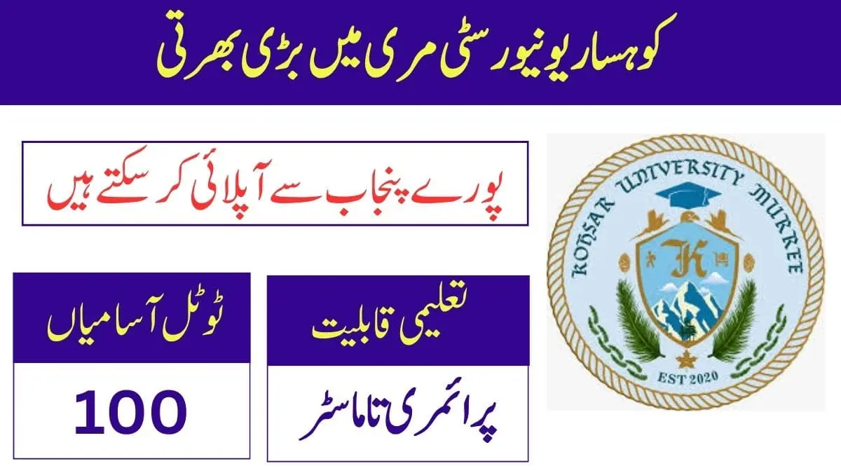 Kohsar University Murree KUM Jobs 2024