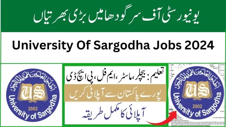 University of Sargodha Visiting Faculty Jobs 2024