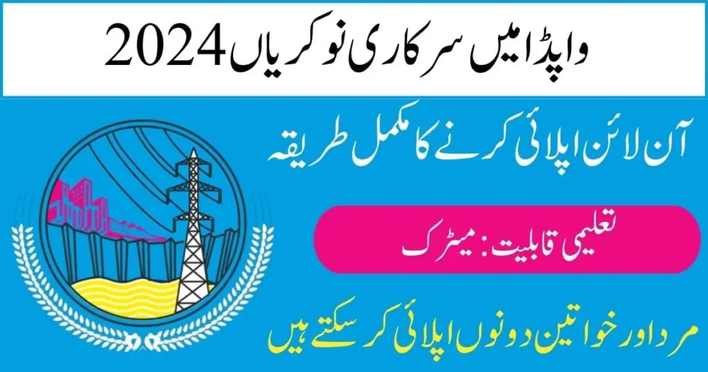 Water and Power Development Authority Wapda jobs 2024 Application form