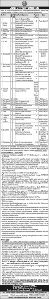 Water and Power Development Authority WAPDA jobs 2025