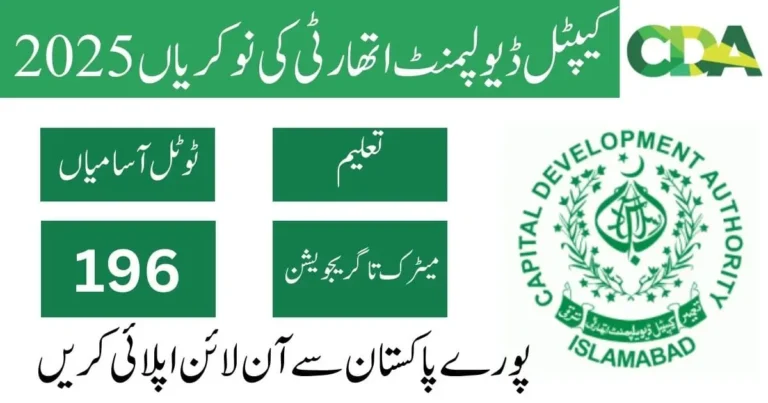 Capital Development Authority CDA Islamabad Jobs 2025