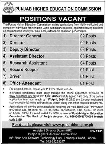 Punjab Higher Education Commission Jobs 2025 Apply Online 2 Punjab Higher Education Commission Jobs 2025 Apply Online