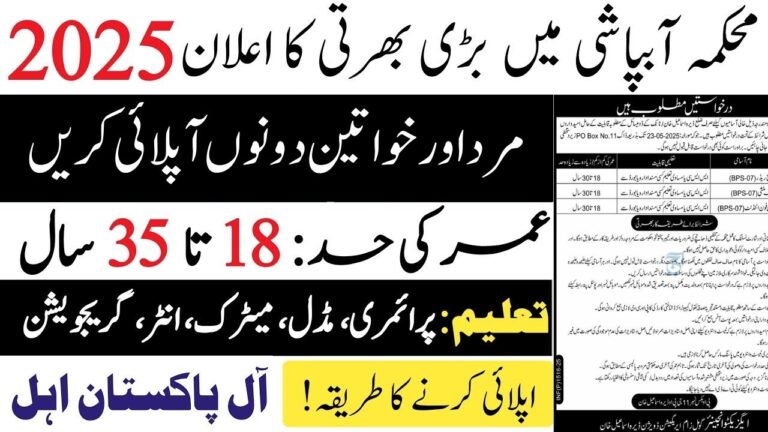 Irrigation Department Jobs 2025