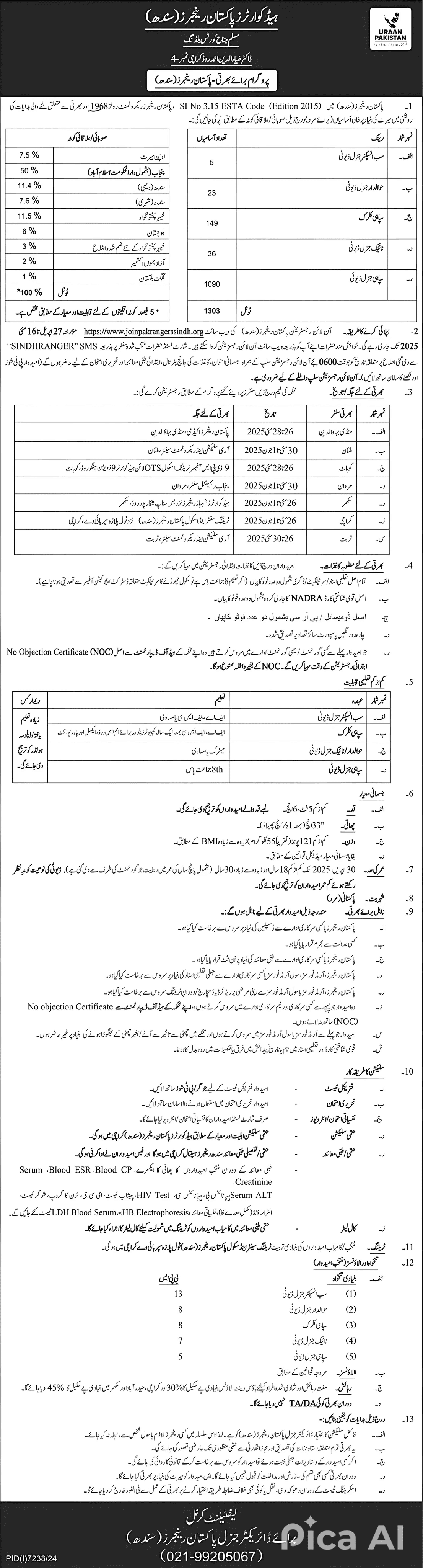 Join Pakistan Rangers Sindh Jobs 2025 – Eligibility Criterai, total post 1303 2 Join Pakistan Rangers Sindh Jobs 2025 – Eligibility Criterai, total post 1303
