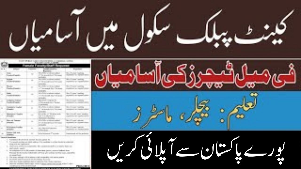Cantt Public High School Okara Cantt Jobs 2025